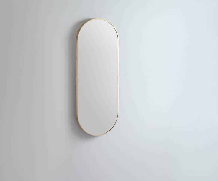Modern Oblong Mirror Baltic Brass