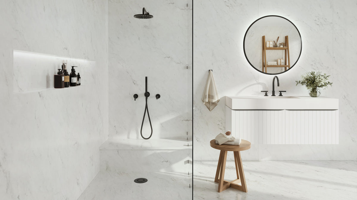 Dekton Salina in a bathroom