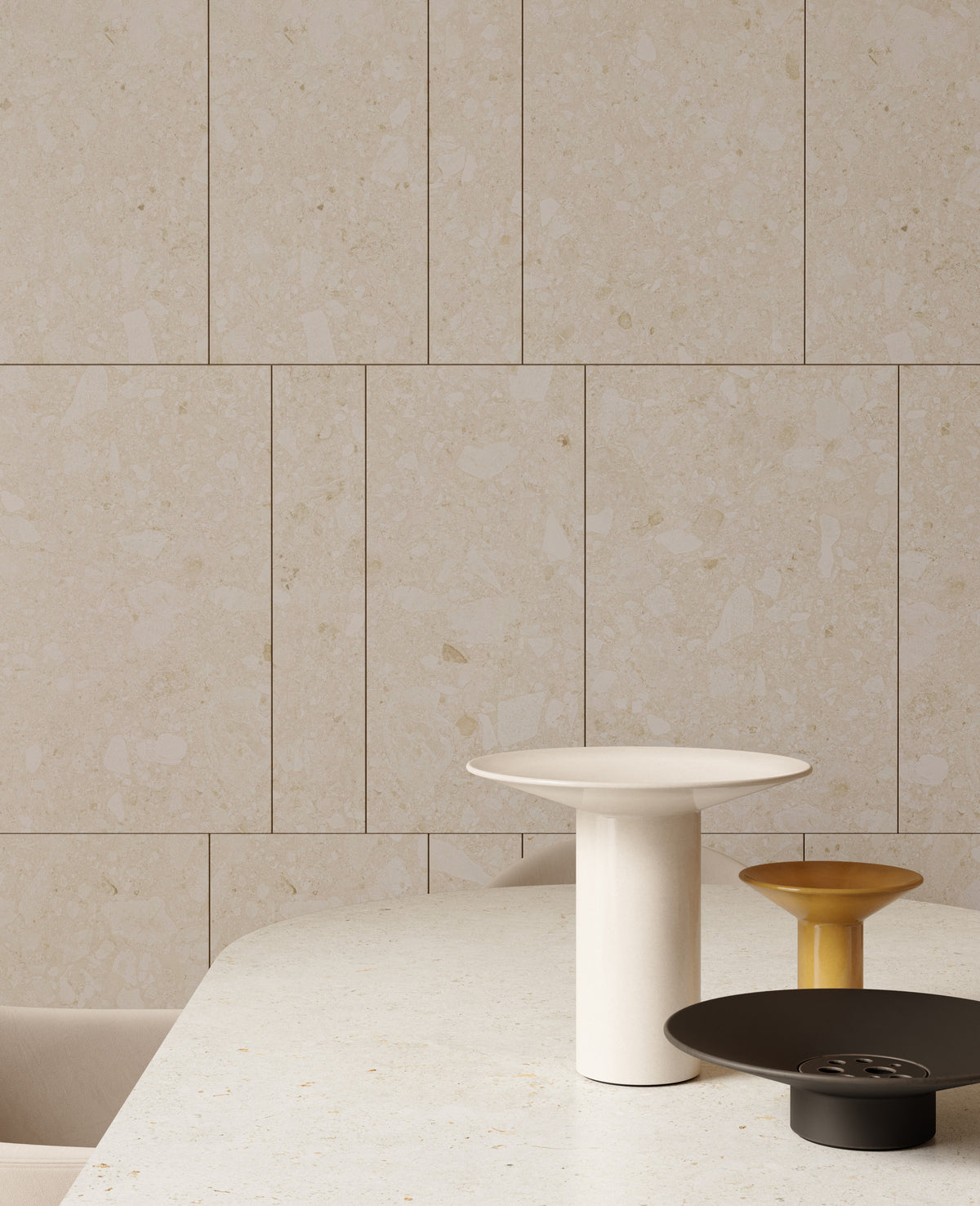 Dekton Polar in a kitchen with Dekton Ava (second photo)