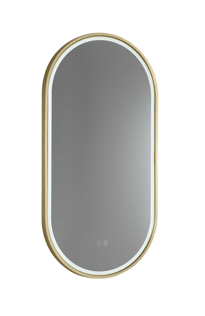 Gatsby LED Mirror with Demister and Portable Magnifier Nordic Gold
