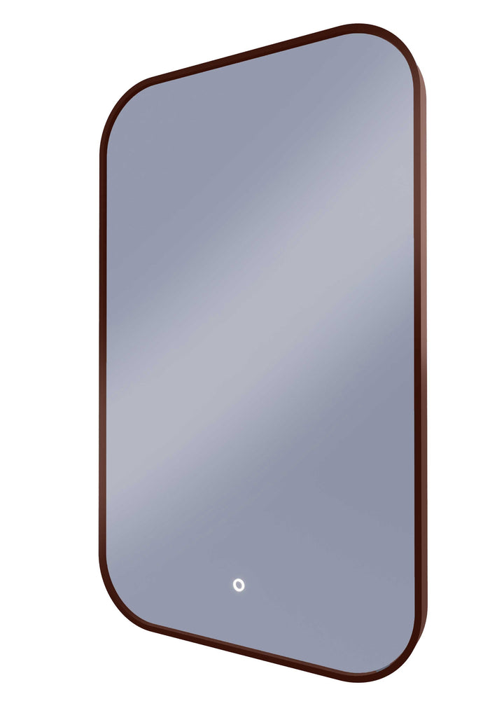 Framed I Series Soft Rectangle LED Mirror Cuban Bronze