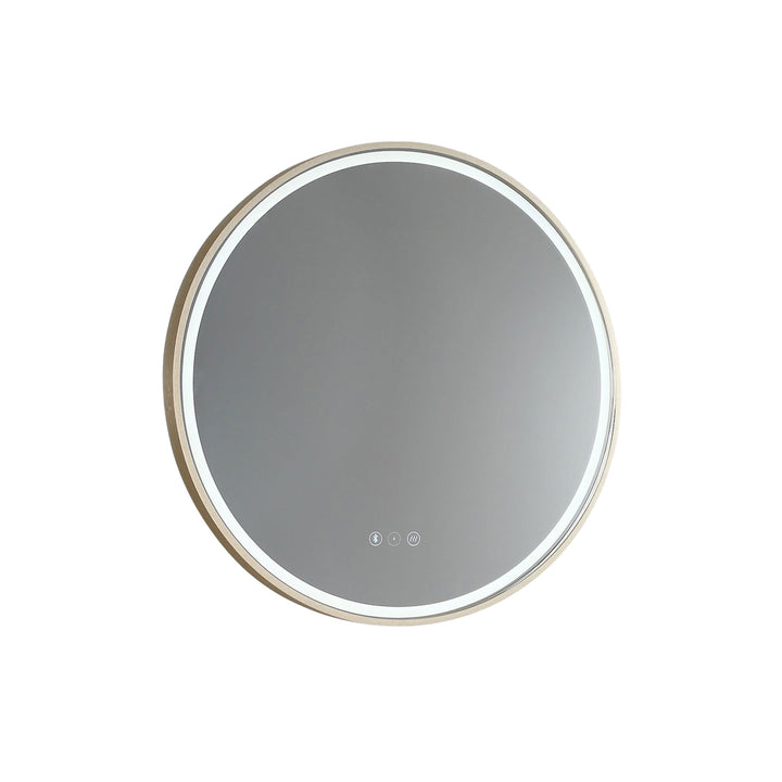 Sphere LED Mirror with Demister and Bluetooth Speakers Baltic Brass