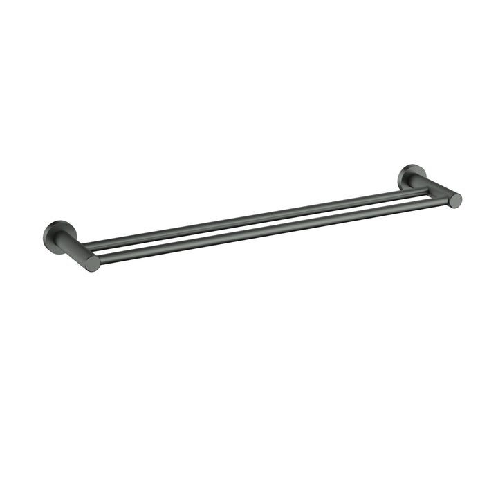 Linie Double Towel Rail 600mm - Gun Metal