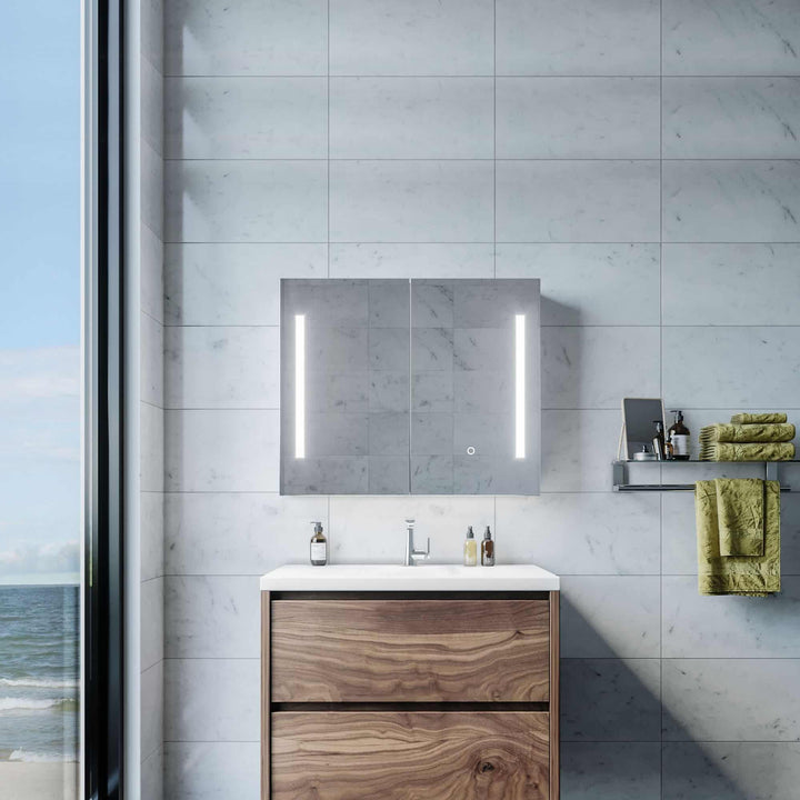 Amber LED Shaving Cabinet