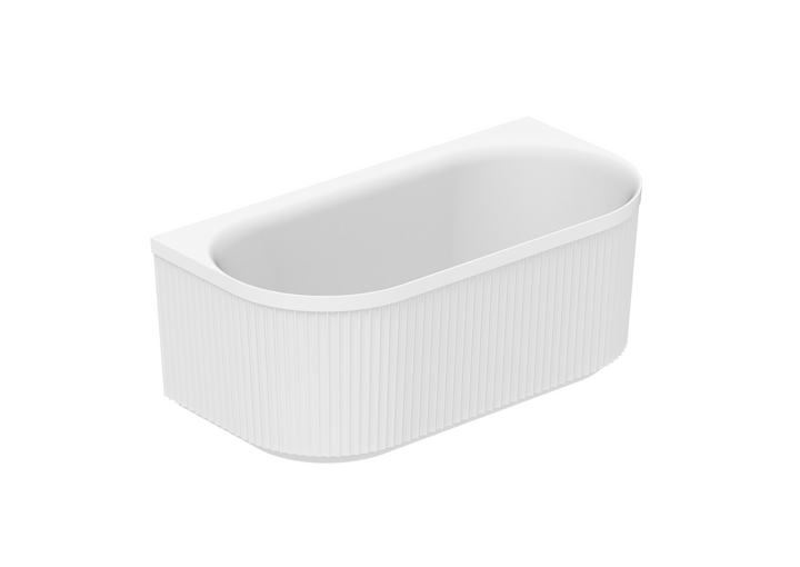 Bronte 1500 Back-to-Wall Gloss White Bath