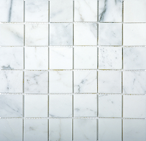 Classic Carrara Marble Mosaic – 300 x 300 mm, tile face