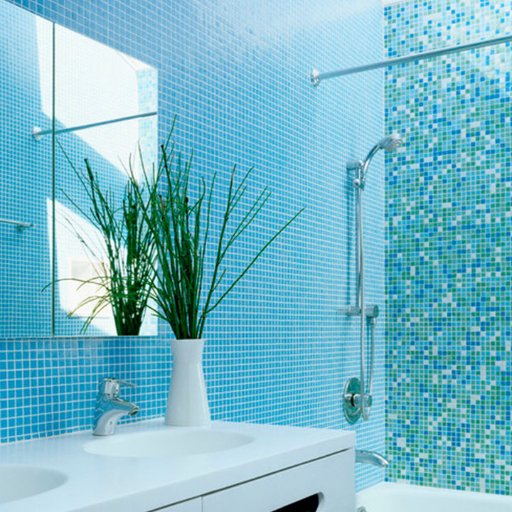 Classic Crystal Glass mosaics installed