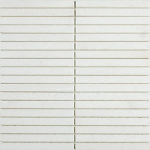 Classic Thassos Marble Mosaic – 300 x 300 mm, tile face