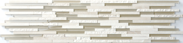 Cliff Botticino (H+P+Split) + ES45 Rawsilk Natural Stone Mosaic – tile face