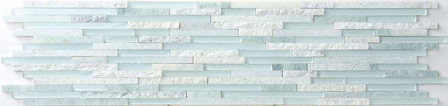 Cliff Green Opal(H+P+Split) + ES31 White Natural Stone Mosaic – tile face