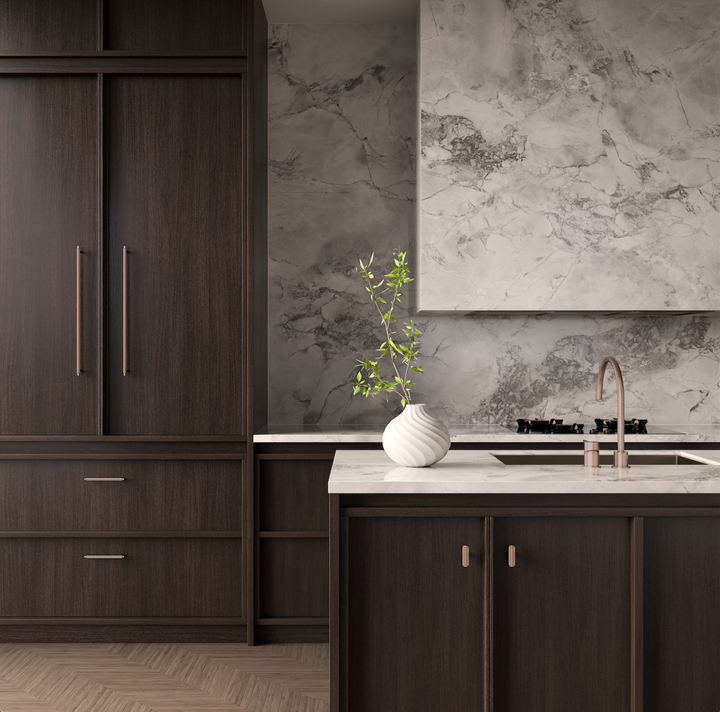 Oppen T-Pull Cabinet Handle (Brushed) - Lustre Bronze