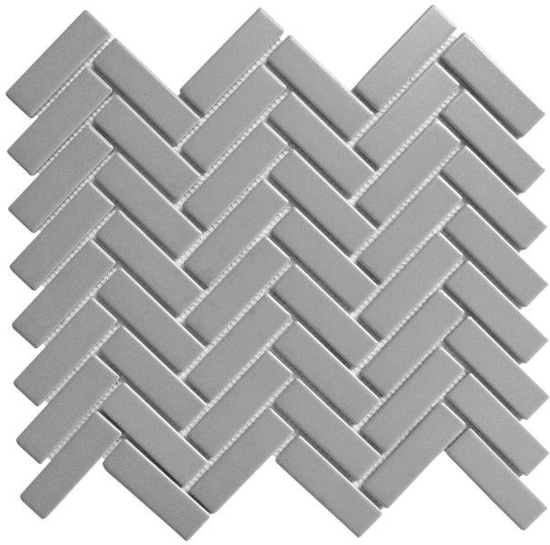 Cottage Mini Brick Porcelain Mosaic tile face, 316 x 277 mm