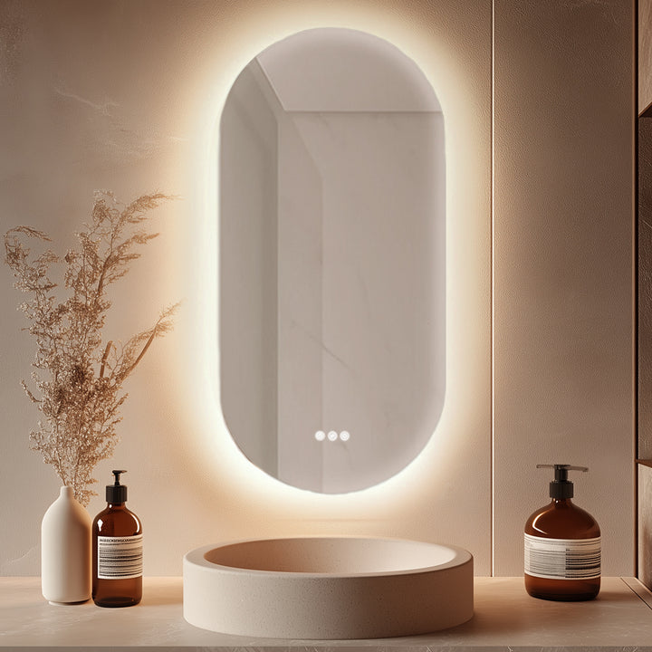 FLESS Kapsel Pill Frameless LED Mirror - Frameless