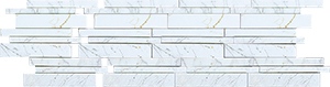 Cultural Brick Calacatta Marble Mosaic – 376 x 300 mm, tile face