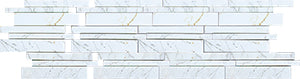 Cultural Brick Calacatta Marble Mosaic – 376 x 300 mm, tile face