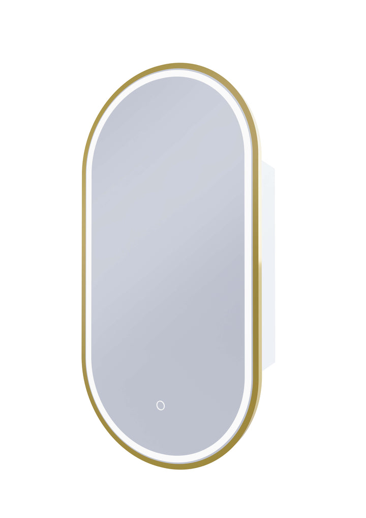 Capsule LED Shaving Cabinet Baltic Brass product view 2