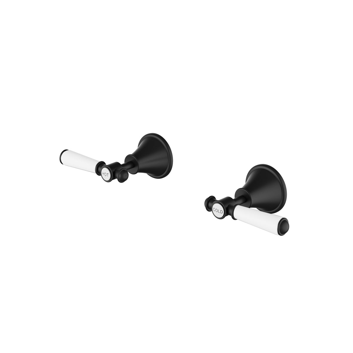 Clasico Wall Top Assembly / Ceramic Handle - Matt Black