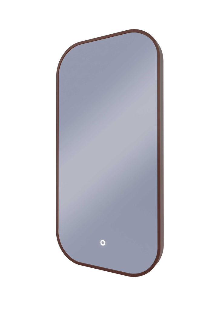 Framed I Series Soft Rectangle LED Mirror Cuban Bronze product view 2