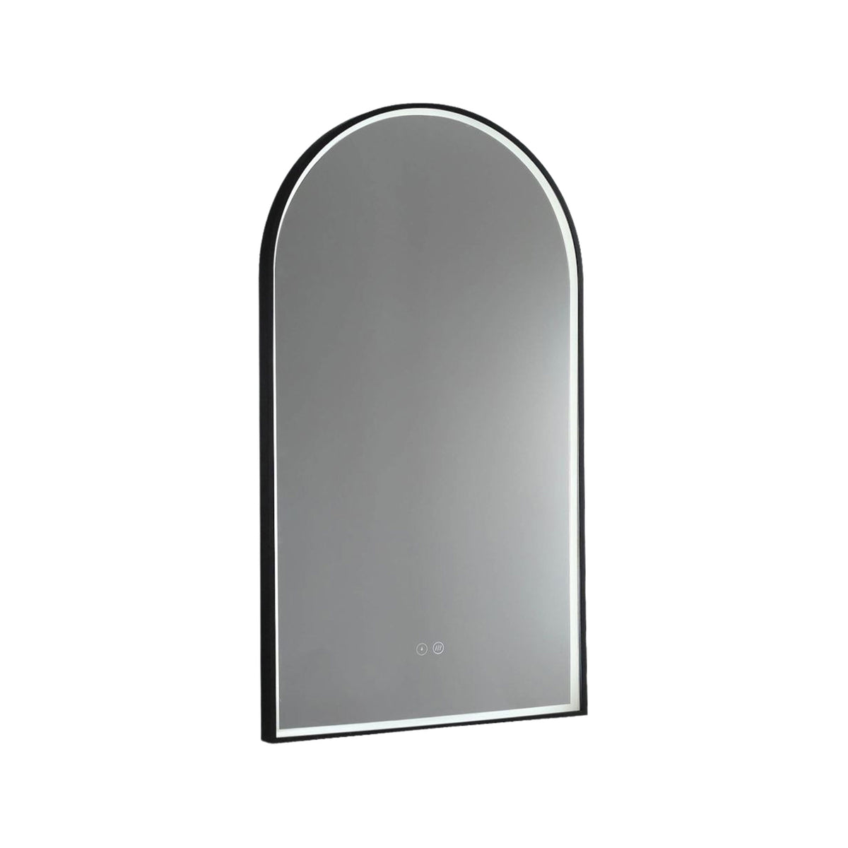 Arch LED Mirror with Demister and Portable Magnifier Manhattan Black