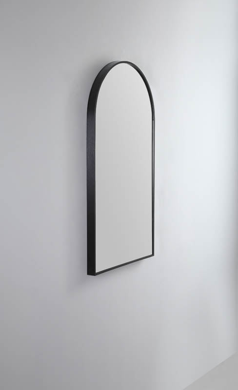 Modern Arch Mirror with Portable Magnifier Manhattan Black product view 4