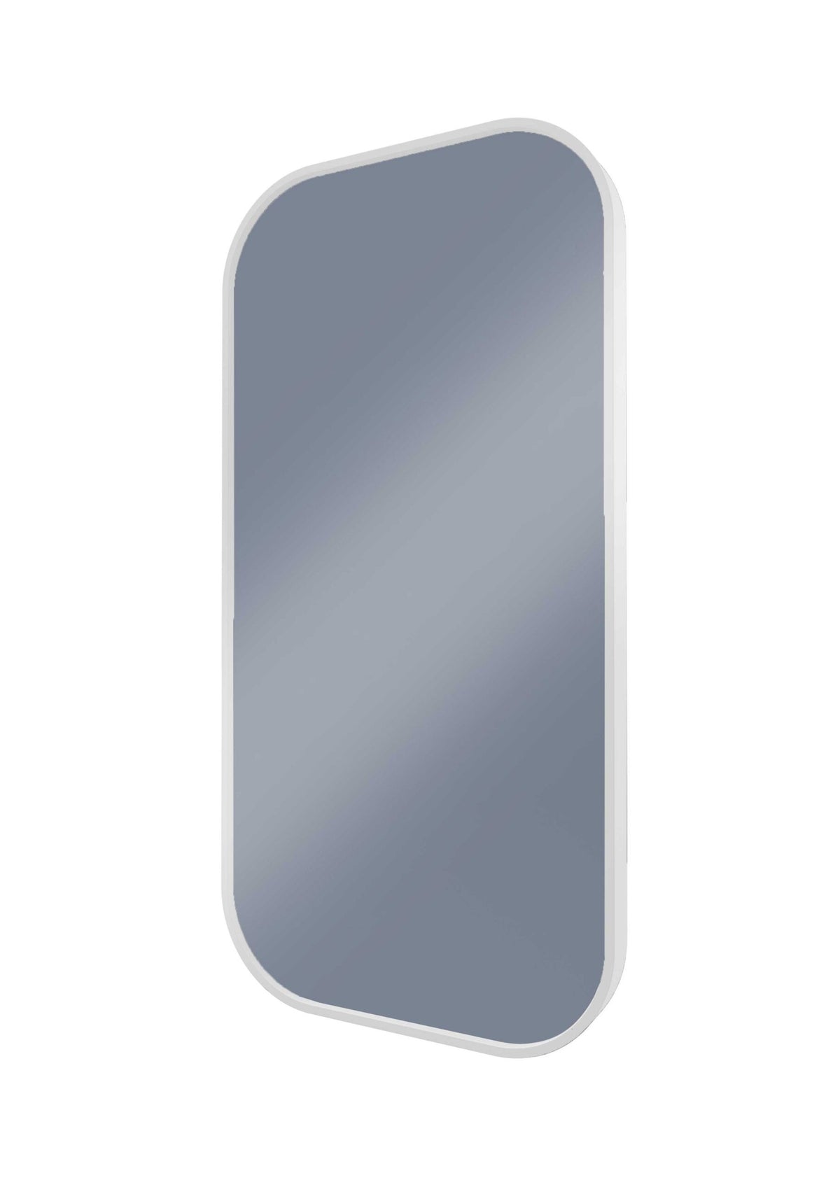 Modern Soft Rectangle Mirror Milano White
