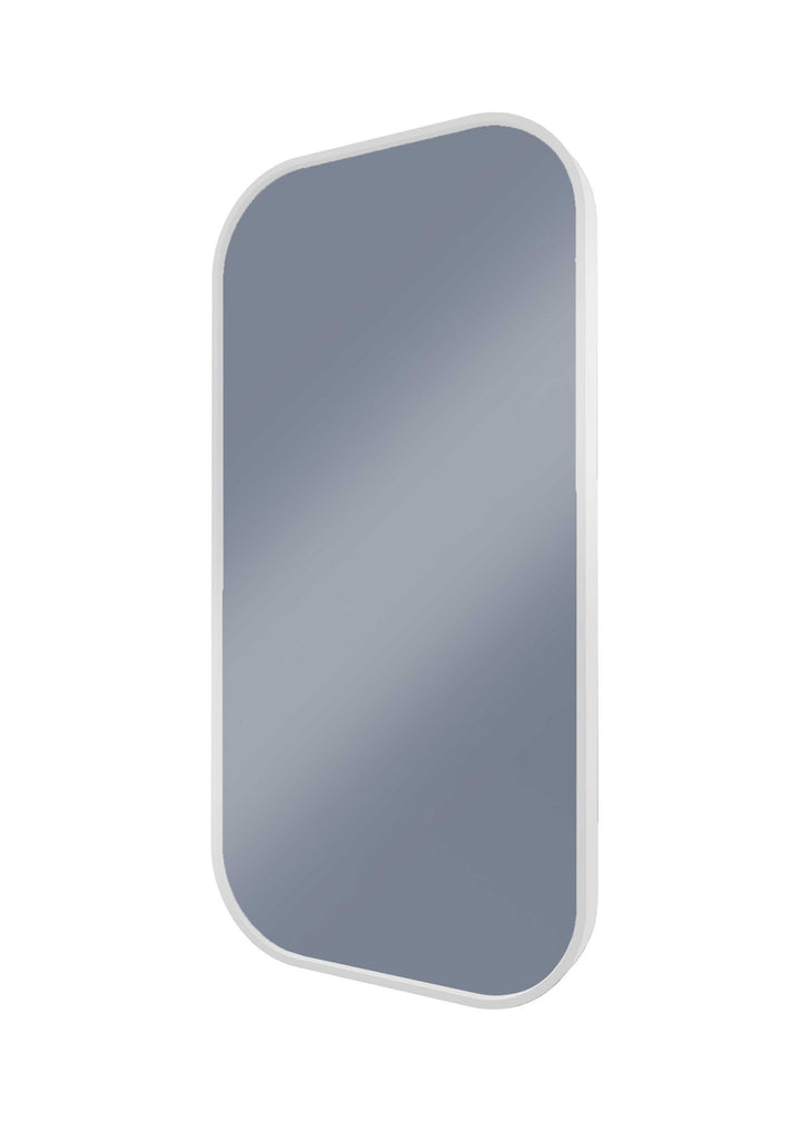 Modern Soft Rectangle Mirror Milano White