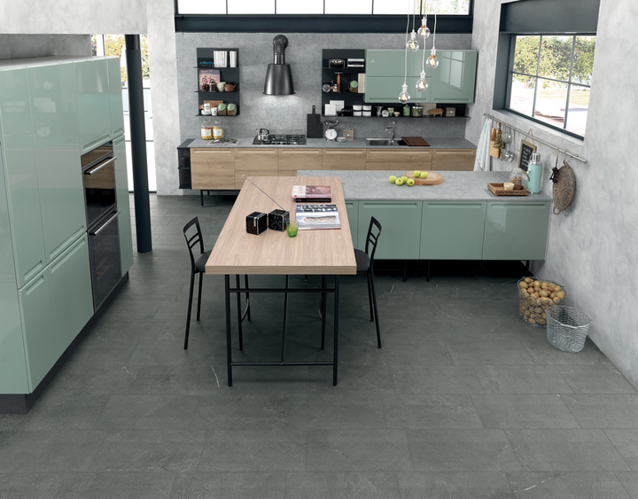 Dolomiti Basalto Porcelain Tile installed