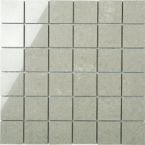 Durastone Ashgrey Porcelain Mosaic tile face, 300 x 300 mm