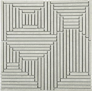 Durastone Ashgrey Porcelain Mosaic tile face, 298 x 298 mm