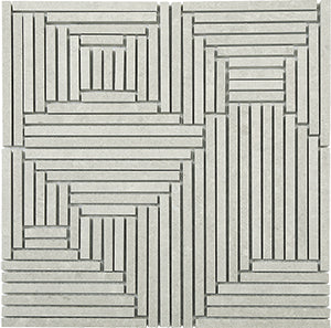 Durastone Ashgrey Porcelain Mosaic tile face, 298 x 298 mm