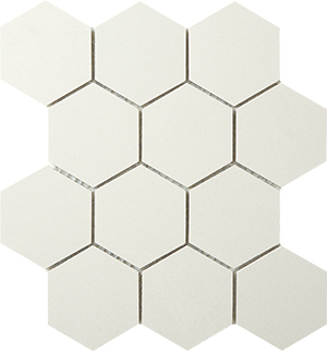 Durastone Crema Luna Porcelain Mosaic tile face, 260 x 300 mm