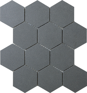 Durastone Steel Grey Porcelain Mosaic tile face, 260 x 300 mm