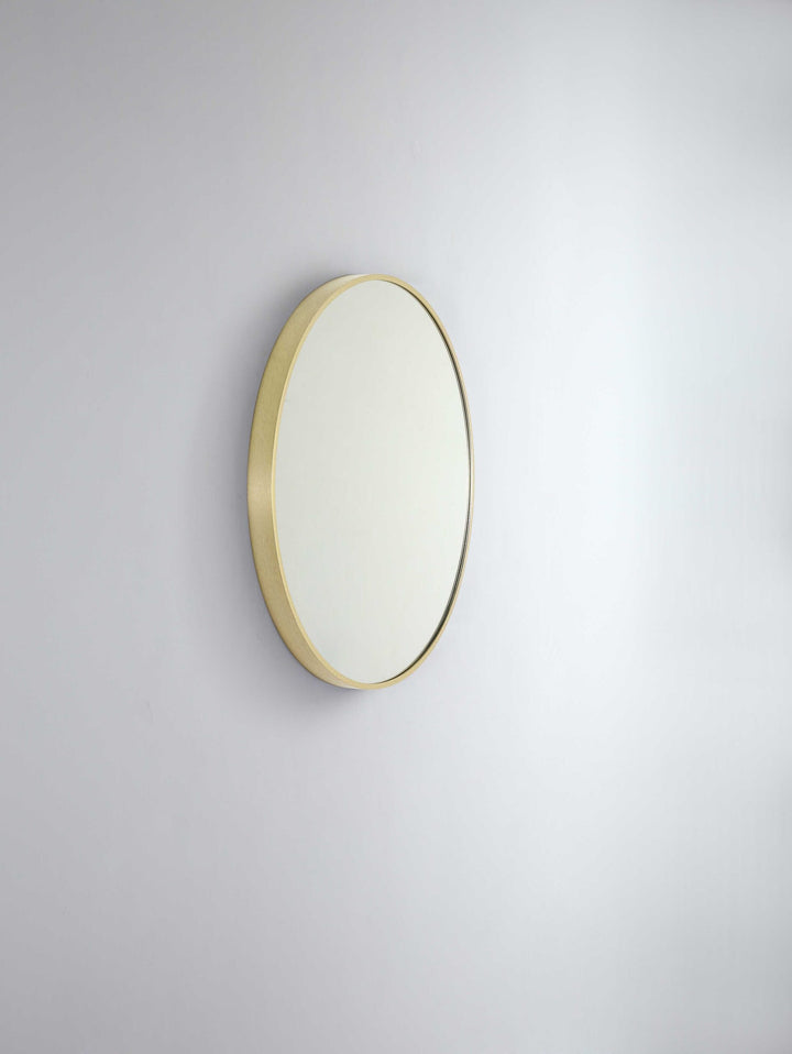 Modern Round Mirror with Portable Magnifier Nordic Gold