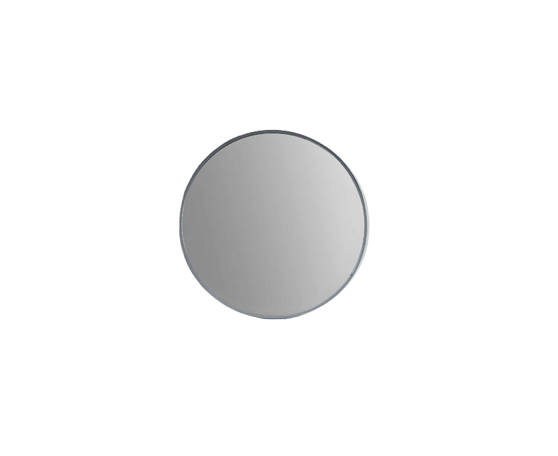 Modern Round Mirror with Portable Magnifier Georgian Metal detail view 4