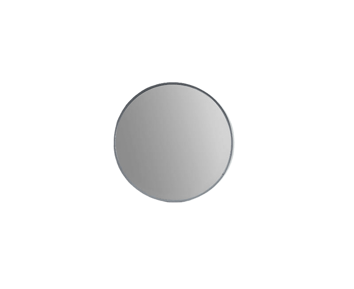 Modern Round Mirror with Portable Magnifier Georgian Metal detail view 4