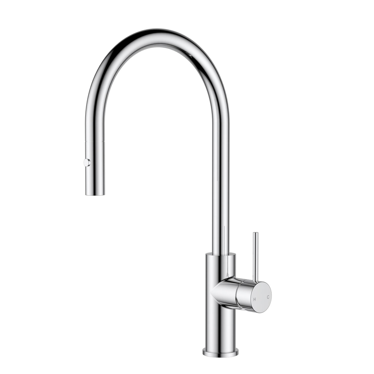 Otus Slimline Gooseneck Pull-Out Sink Mixer - Chrome