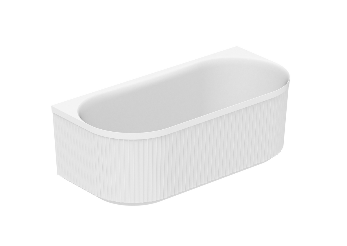 Bronte 1700 Back-to-Wall Gloss White Bath
