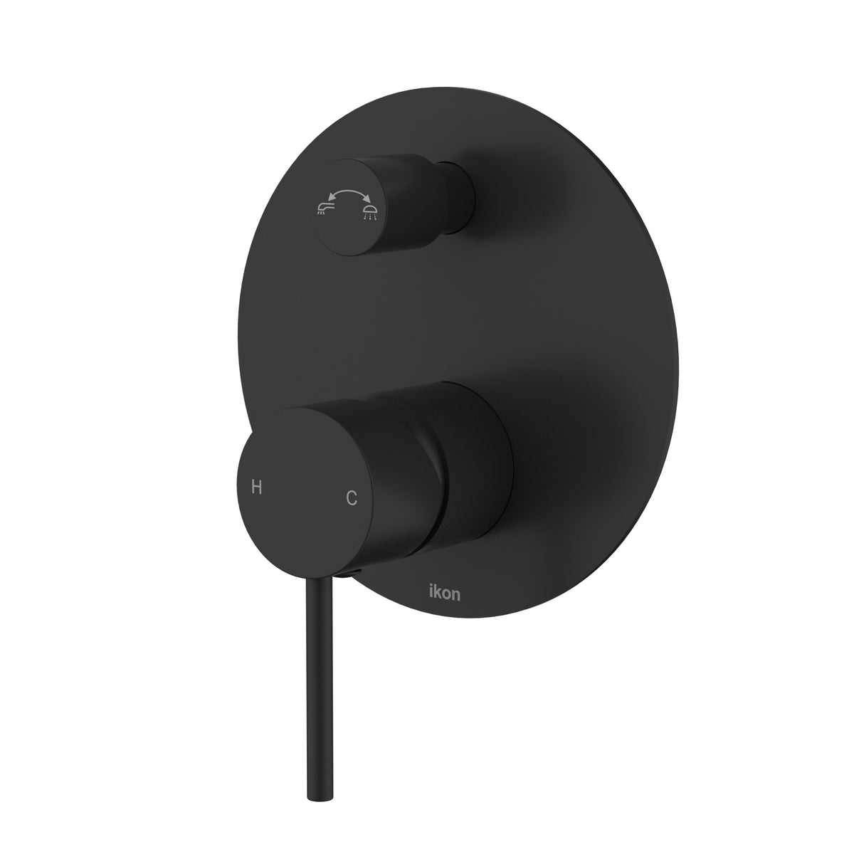 Hali Wall Mixer Diverter - Matt Black