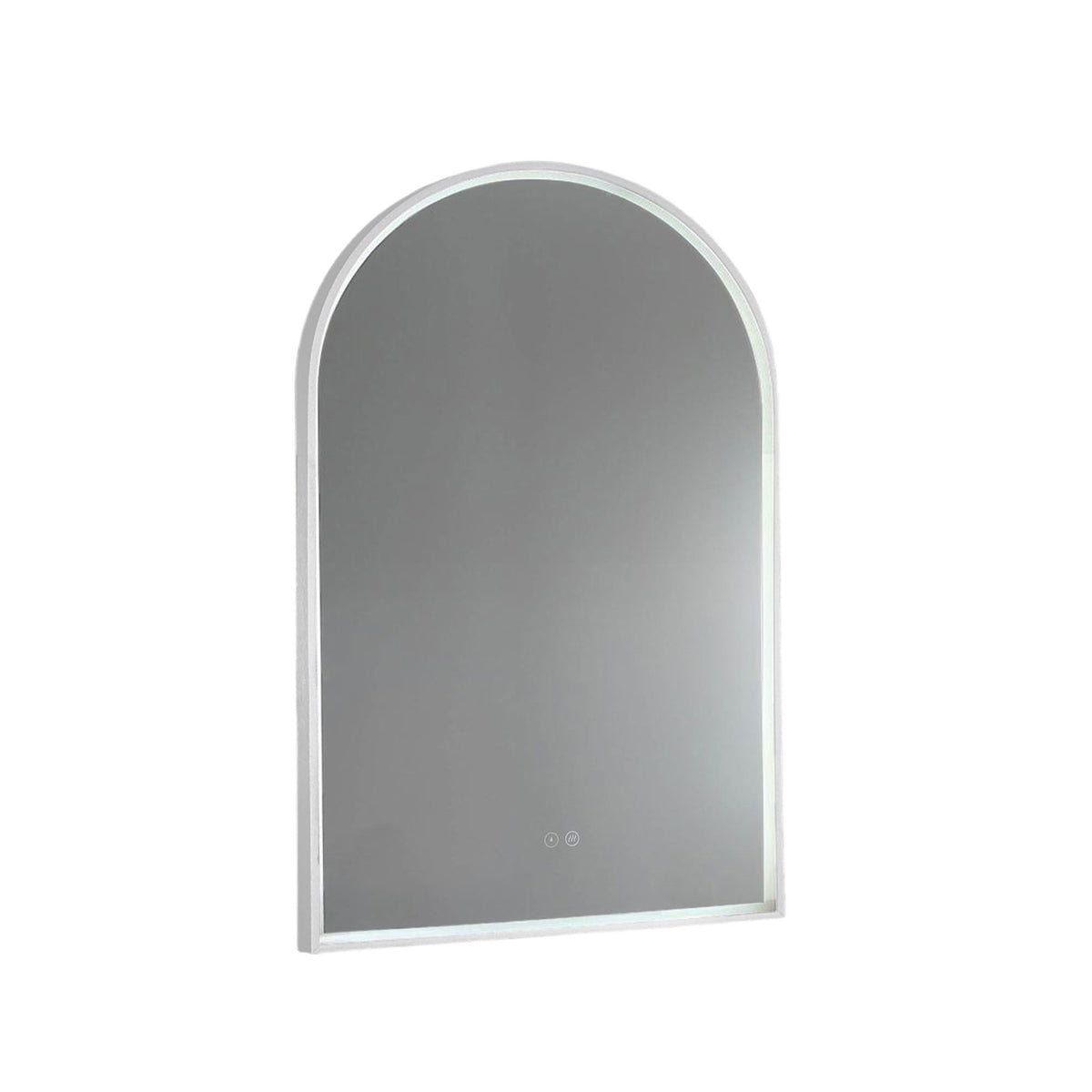 Arch LED Mirror with Demister and Portable Magnifier Milano White