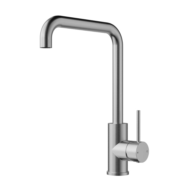 Otus Slimline Sink Mixer Squareneck - Stainless Steel