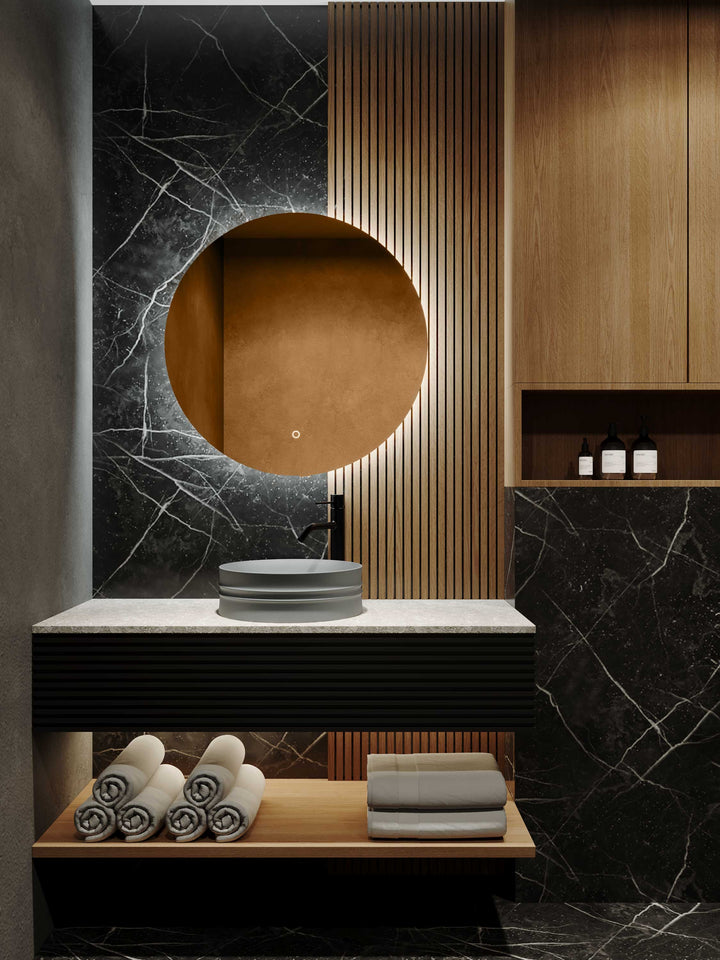 S Series Round LED Mirror Bronzed Glass product view 2