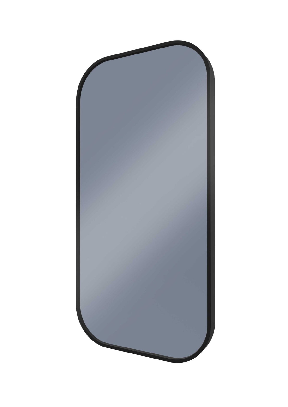 Modern Soft Rectangle Mirror with Portable Magnifier Manhattan Black product view