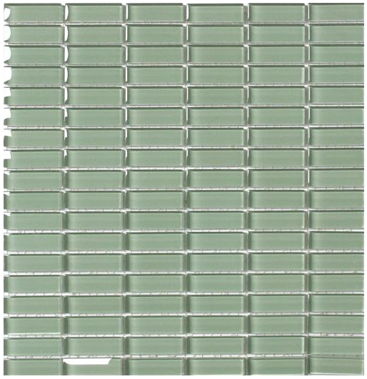 Classic Crystal Glass Mosaic 50 x 15 mm tile face, 300 x 300 mm