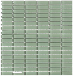 Classic Crystal Glass Mosaic 50 x 15 mm tile face, 300 x 300 mm