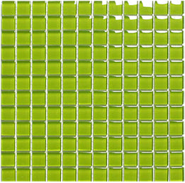 Classic Crystal Glass Mosaic 25 x 25 mm tile face, 300 x 300 mm
