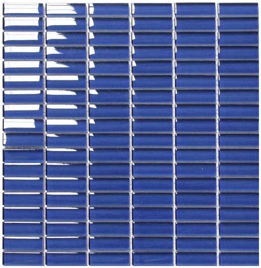 Classic Crystal Glass Mosaic 50 x 15 mm tile face, 300 x 300 mm