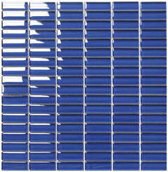 Classic Crystal Glass Mosaic 50 x 15 mm tile face, 300 x 300 mm
