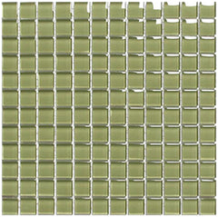Classic Crystal Glass Mosaic 25 x 25 mm tile face, 300 x 300 mm