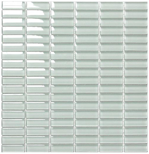 Classic Crystal Glass Mosaic 50 x 15 mm tile face, 300 x 300 mm