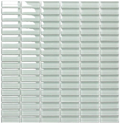 Classic Crystal Glass Mosaic 50 x 15 mm tile face, 300 x 300 mm